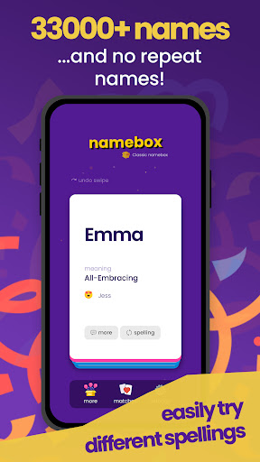 Android application Namebox screenshort