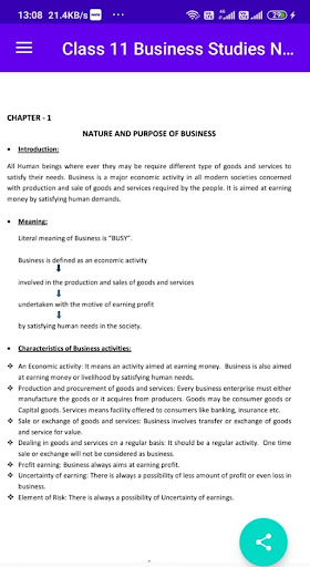 Class 11 Business Studies Note Screen 3