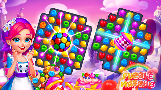 Puzzle Match 3- Sweet Candy