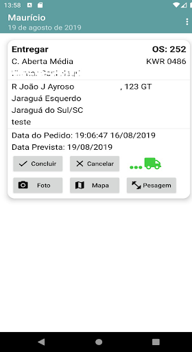 Android application Obremos Responsáveis screenshort
