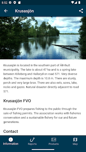 Android application iFiske - Easier fishing! screenshort