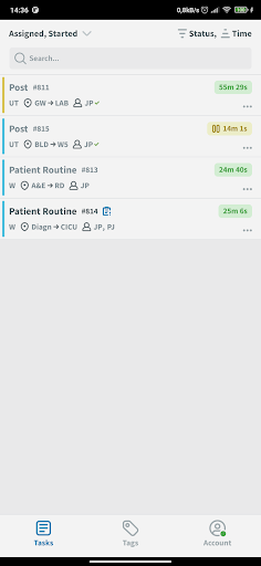 Android application Portertrac screenshort