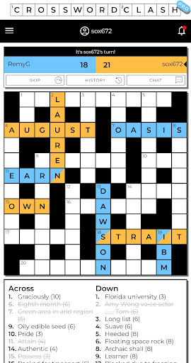 Android application Crossword Clash Pro screenshort
