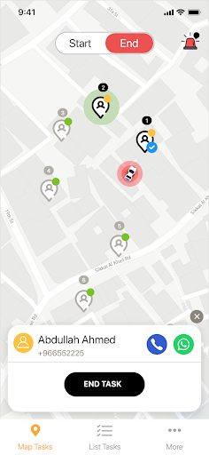 Android application Iam Here Driver screenshort