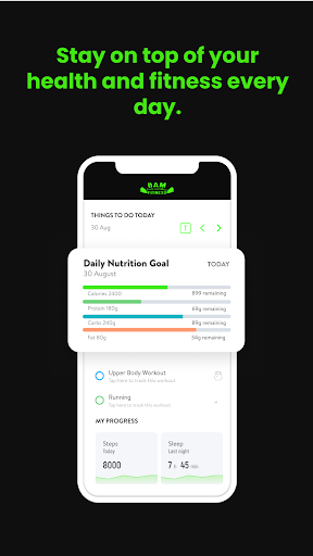 BAM Fitness App Screen 2