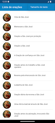 Visualização do aplicativo