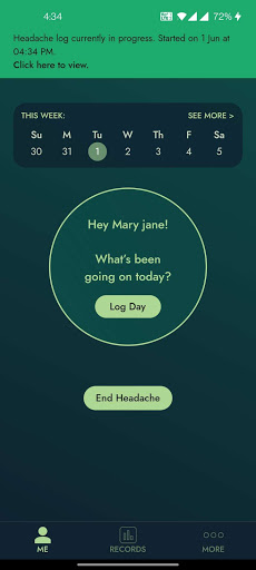 Migraine Mentor Screen 2