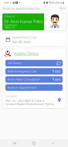 Aspire Clinics Screen 2
