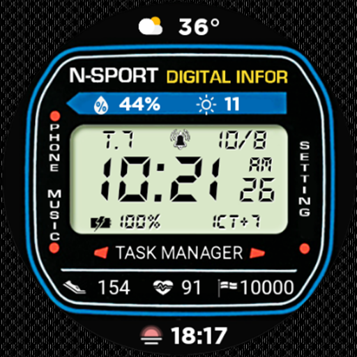 N-SPORT408 Classic Dial Face logo
