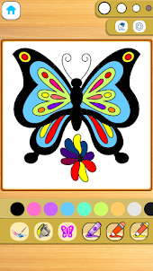 Glitter Butterfly Coloring
