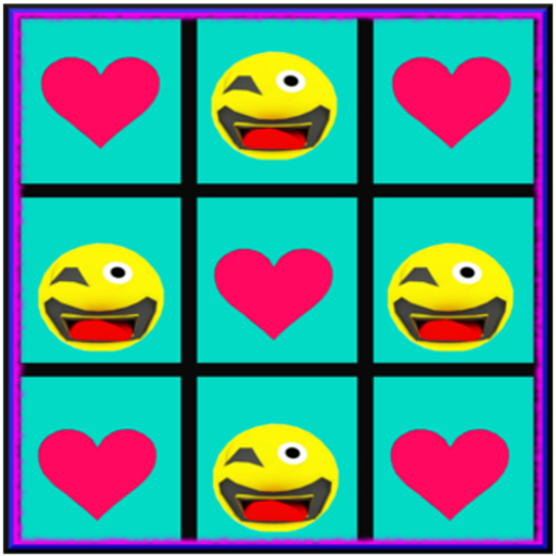 Love Emoji Tic Tac Toe Game logo