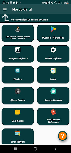 Android application Özel Güvenlik Yenileme Sınavı screenshort