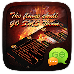 Cover Image of ดาวน์โหลด GO SMS THE FLAME SKULL THEME 1.0 APK
