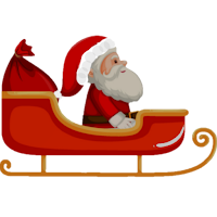 Santa Slides to Town