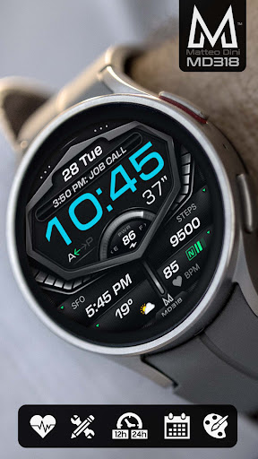 MD318 3D Digital Watch Face Screen 2