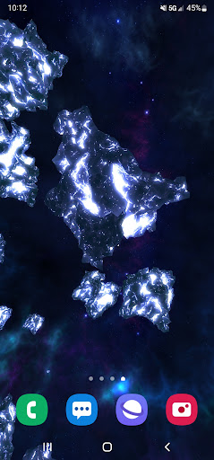 Space Asteroid 3D Wallpaper Screen 2