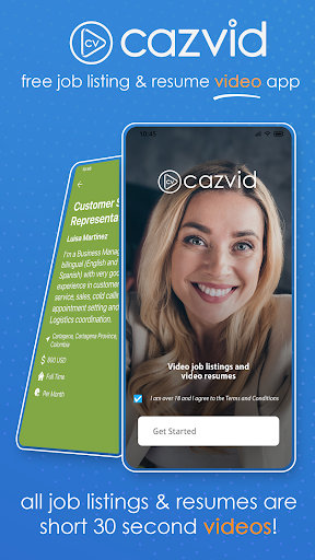 Android application CazVid - Job & Resume Videos screenshort