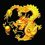 3D golden dragon icon