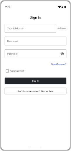 Android application Abilo screenshort