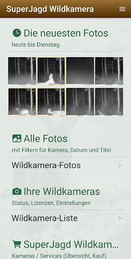 Android application SuperJagd Wildkamera screenshort