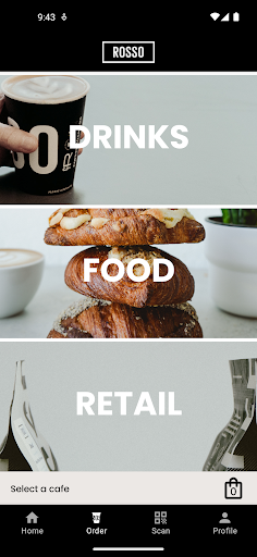 Android application Rosso Coffee Roasters screenshort