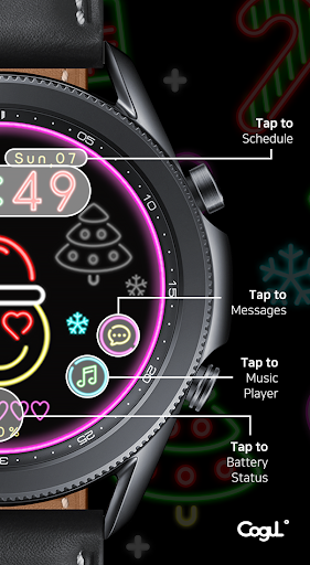 Happy Chrsitams Neon Emoji_Wat Screen 3