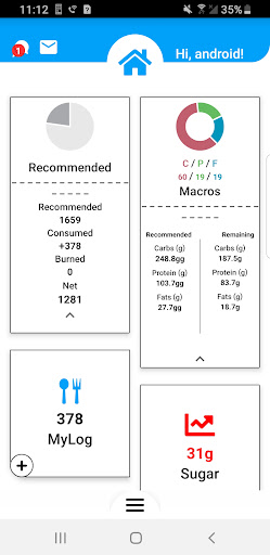 Android application 2FIT1 screenshort