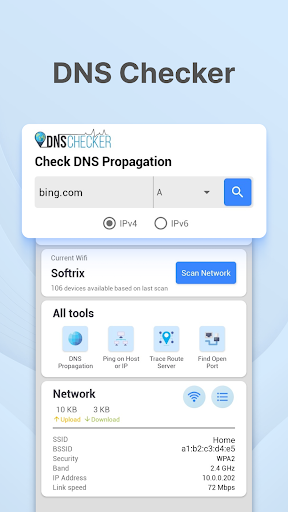 Android application DNS Checker - Network Tools screenshort