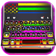 Neon Pride Flag Keyboard Theme