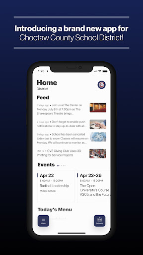 Android application Choctaw County Chargers screenshort