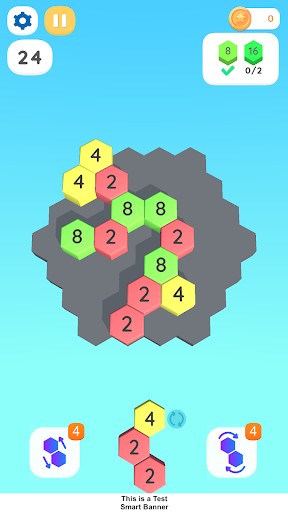 Android application 2048 Hexagon - Merge Puzzle 3D screenshort