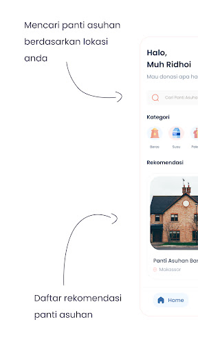 Android application PEKA : Peduli Panti Asuhan screenshort