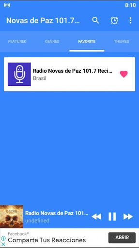 Android application BR radio novas de paz 101.7 screenshort