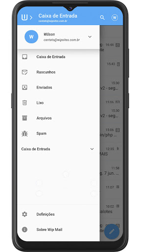 WipMail: Gerenciador de Emails Screen 3