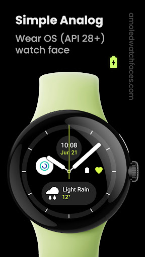 Android application Simple Analog: Watch face screenshort
