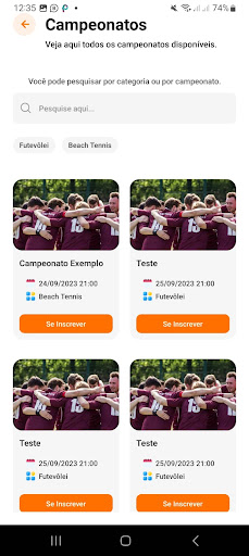 Android application O Parceiro screenshort