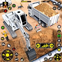 Grand Snow Excavator Simulator :Road Construction