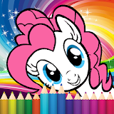 Coloring little pony princess icon