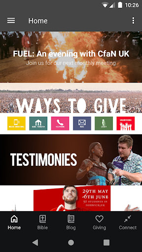 Android application CfaN UK screenshort