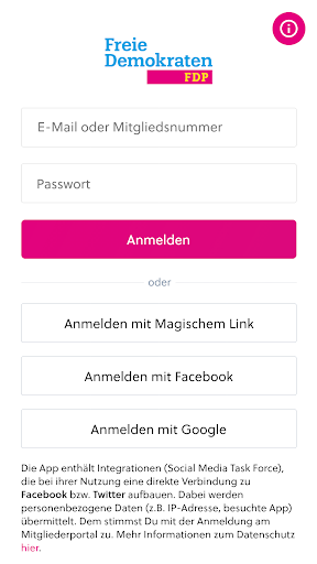 Android application Freie Demokraten screenshort