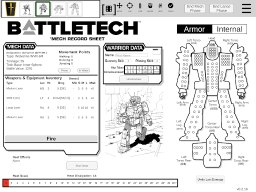 Android application Battletech Tactical Companion screenshort