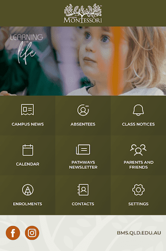 Android application Brisbane Montessori School screenshort