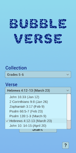 Android application Bubble Verse screenshort