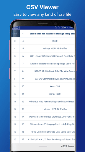 CSV Viewer: CSV File Reader Screen 3