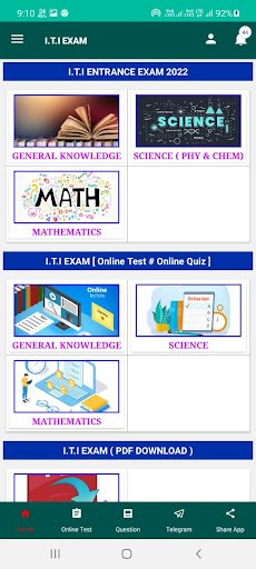 Android application I.T.I ENTRANCE EXAM 2022 screenshort