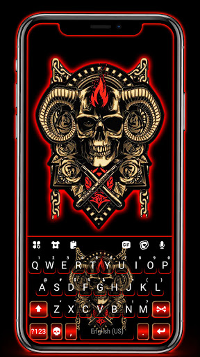 Android application Warrior Skull Keyboard Backgro screenshort