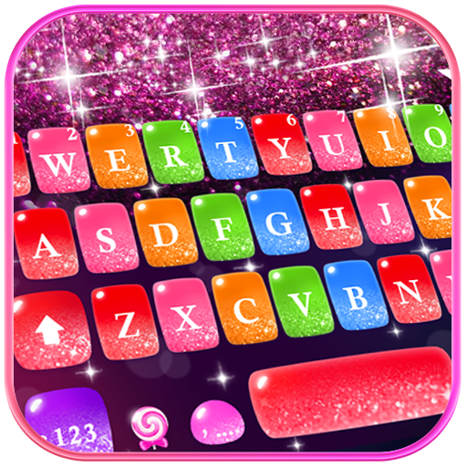 Colorful Glitter Keyboard Them logo