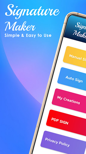 Android application Custom Signature Maker screenshort