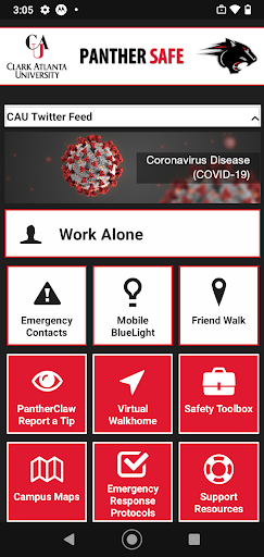 Android application Panther Safe - CAU screenshort