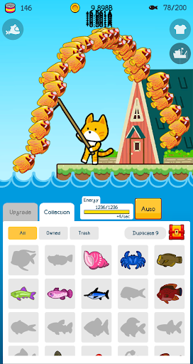 Cat Fishing Idle Clicker games Screen 2